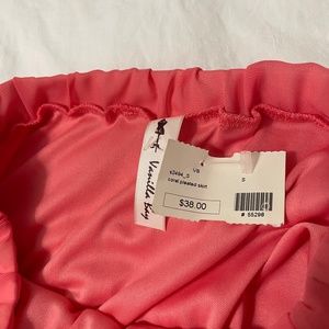 Coral flow knee length skirt